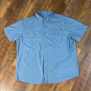 Ariat Men's VentTEK Outbound Short Sleeve Fishing Hiking Shirt Blue - XXL